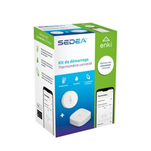 Kit de demarrage thermometre connecte avec box Enki Connect, SEDEA