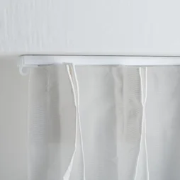 Kit de rail à rideaux pvc Ghana blanc, 250 cm