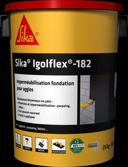 Enduit bitumeux fond IGOLFLEX 182 SIKA 25Kg