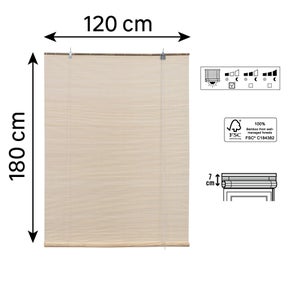 Store enrouleur bambou santra 120x180cm naturel