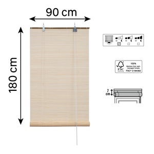 Store enrouleur bambou santra 90x180cm naturel