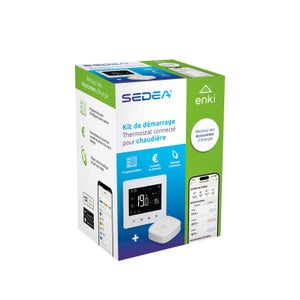 Kit de demarrage thermostat connecte et intelligent avec box Enki Connect, SEDEA