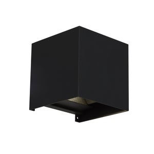 Applique extérieur Roxbury LED 850LM 4000K IP54 métal noir, jeux de lumière avec diffuseur réglable, INSPIRE