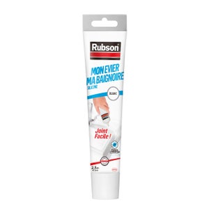 Mastic silicone cuisine/bain blanc RUBSON tube 50 ml