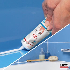 Mastic silicone cuisine/bain blanc RUBSON tube 50 ml