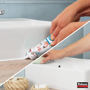 Mastic silicone cuisine/bain blanc RUBSON tube 50 ml