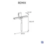Raclette pour porte de douche a suspendre Remix chrome