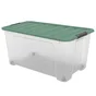 Boîte recyclée SPACEO vert / transparent, 110L, H.39.5 x l.79.5 x P.50 cm