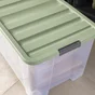 Boîte recyclée SPACEO vert / transparent, 110L, H.39.5 x l.79.5 x P.50 cm