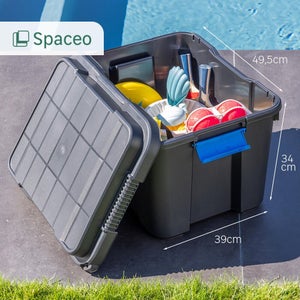 Malle hermetique spaceo noir 42l h.34 x l.49.5 x p.39 cm