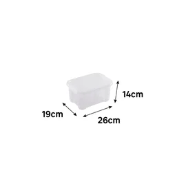 Boite transparente 4l h.14 x l.26 x p.19 cm