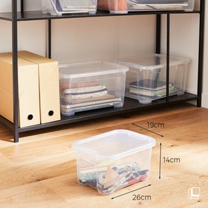 Boite transparente 4l h.14 x l.26 x p.19 cm