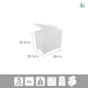 Boite transparente 20l h.28.5 x l.38 x p.26.5 cm
