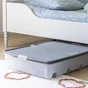 Dessous de lit gris / blanc 55l h.16.5 x l.79 x p.58 cm