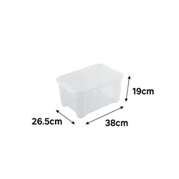 Boite transparente 14l h.19 x l.38 x p.26.5 cm