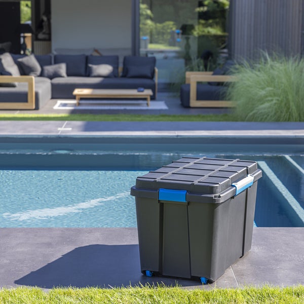 Malle hermetique spaceo noir 110l h.35 x l.78 x p.39.5 cm