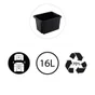 Bac de manutention noir 16l h.20 x l.39 x p.29 cm