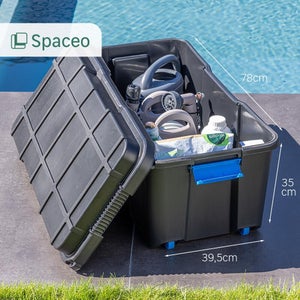 Malle hermetique spaceo noir 80l h.46 x l.73.5 x p.44.5 cm