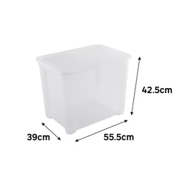 Boite transparente 65l h.42.5 x l.55.5 x p.39 cm