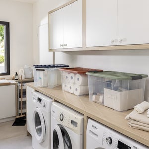 Lot de 3 boîtes recyclées SPACEO multicouleur, 45L, H.30.5 x l.55 x P.39 cm