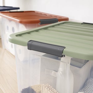 Lot de 3 boîtes recyclées SPACEO multicouleur, 45L, H.30.5 x l.55 x P.39 cm