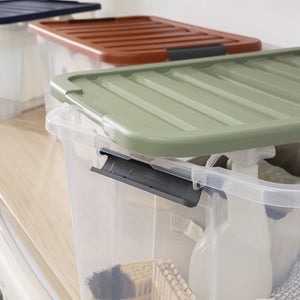 Lot de 3 boîtes recyclées SPACEO multicouleur, 45L, H.30.5 x l.55 x P.39 cm