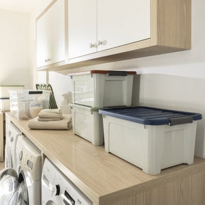 Lot de 3 boîtes recyclées SPACEO multicouleur, 24L, H.23 x l.45 x P.34 cm