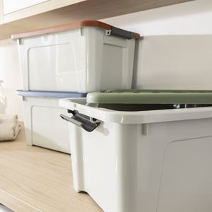 Lot de 3 boîtes recyclées SPACEO multicouleur, 24L, H.23 x l.45 x P.34 cm