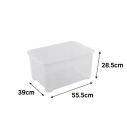 Boite transparente 45l h.28.5 x l.55.5 x p.39 cm