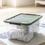 Boîte recyclée SPACEO vert / transparent, 24L, H.23 x l.45 x P.34 cm