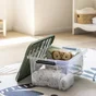 Boîte recyclée SPACEO vert / transparent, 24L, H.23 x l.45 x P.34 cm