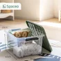 Boîte recyclée SPACEO vert / transparent, 23L, H.23 x l.45 x P.34 cm