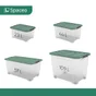 Boîte recyclée SPACEO vert / transparent, 23L, H.23 x l.45 x P.34 cm
