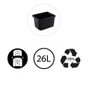Bac de manutention noir 26l h.26 x l.43 x p.34 cm