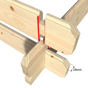 Abri de jardin bois TANAGA NATERIAL Ep.28 mm, 8.88 m²
