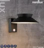 Applique solaire avec détecteur, 400 Lumens, Justina noir NORDLUX