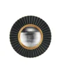 Miroir rond résine noir Fleur diam.26 cm