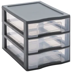 Tour de rangement recyclée A4 SPACEO, 3 tiroirs