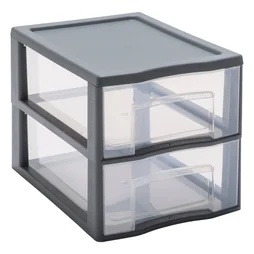 Tour de rangement recyclée A4 SPACEO, 2 tiroirs