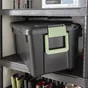 Malle recyclée SPACEO vert / noir, 75L, H.35 x l.78 x P.39.5 cm