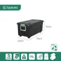 Malle recyclée SPACEO vert / noir, 75L, H.35 x l.78 x P.39.5 cm