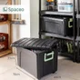 Malle recyclée SPACEO vert / noir, 75L, H.35 x l.78 x P.39.5 cm