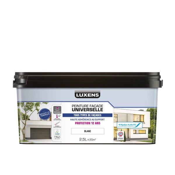 Peinture extérieure façade Universelle LUXENS blanc 2.5l