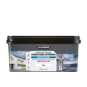 Peinture facade 2en1 conditions extremes 15 ans luxens 2,5 l blanc