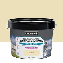 Peinture facade 2en1 conditions extremes 15 ans luxens 10l ton pierre