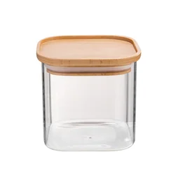 Bocal hermétique en verre et hêtre, DELINIA 0.5L