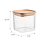 Bocal hermétique en verre et hêtre, DELINIA 0.5L