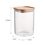 Bocal hermétique en verre et hêtre, DELINIA 1L
