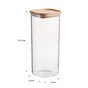 Bocal hermétique en verre et hêtre, DELINIA 1.5L