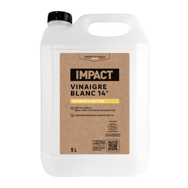 Vinaigre ménager 14° IMPACT, écodétergent, 5L